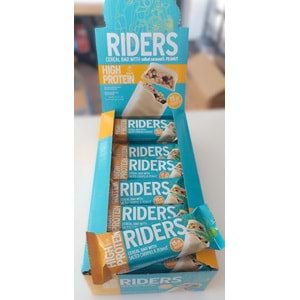 GRANIO Rıders HIGH PROTEIN BAR Karamel ve YerFıstığı 24 x 40 Gr