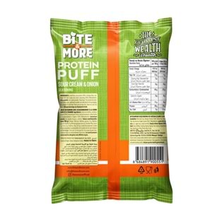 Bite More Proteinli Cips 50g Krema ve Soğan