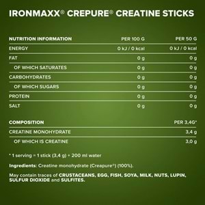 IronMaxx Creapure Creatine Stics