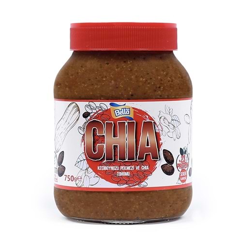 Bella Nut Chia Tohumu Keçi Boynuzlu Yer Fıstığı Ezmesi 750 Gr