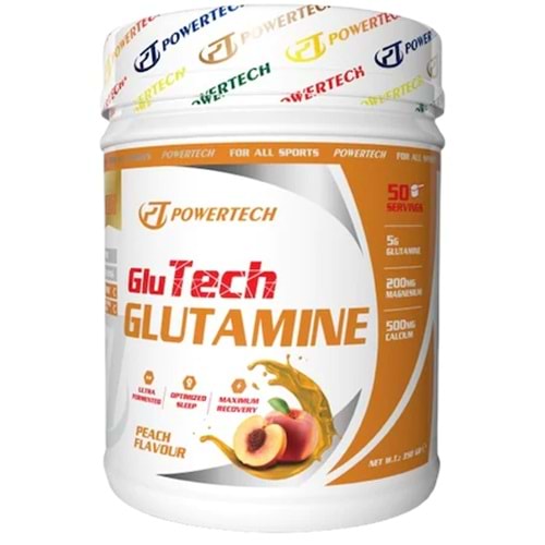 PowerTech GlutaTech Glutamine 350 Gr 50 Servis Şeftali Aromalı
