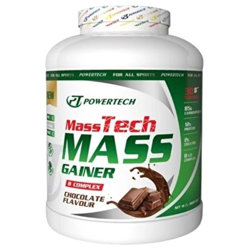 Powertech MassTech Mass Gainer 3600 Gr 30 Servis Çikolata Aromalı