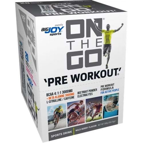 Bigjoy Sports ONTHEGO Preworkout Orman Meyveli 20 x 15g