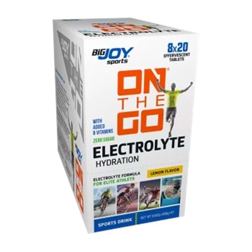 Bigjoy Sports ONTHEGO Electrolyte Sports Drink Limon 8 x 20 Efervesan Tablet