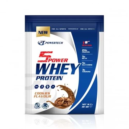 PowerTech 5Power Whey Protein 30gr1 Adet - KURABİYE - 30 GR