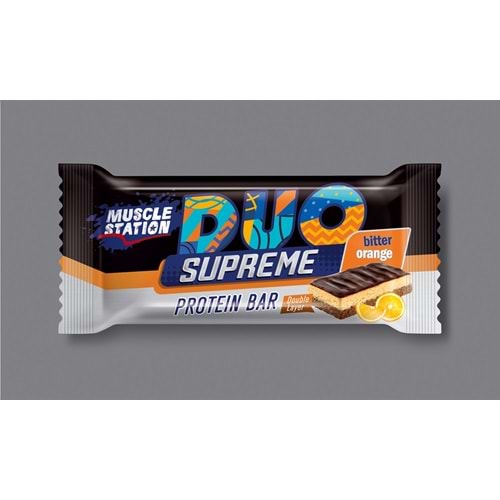 Muscle Station DUO Supreme Protein bar 35g Bitter & Orange
