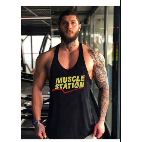 Muscle Station Gymbro Atlet - SİYAH SARI - L
