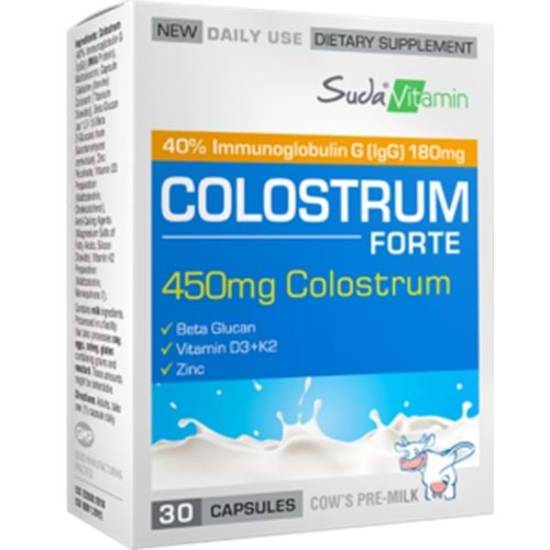 Suda Vitamin Colostrum Forte 30 Kapsül