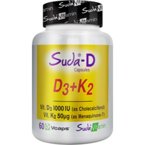 Suda Vitamin Suda-D D3+K2 60 Bitkisel Kapsül