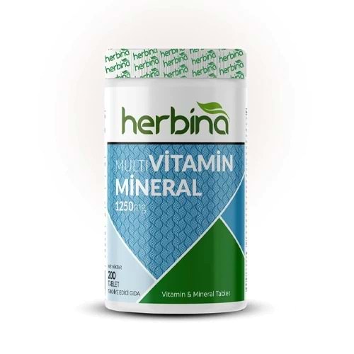 HERBİNA Multivitamin Mineral 1250 mg 200 Tablet