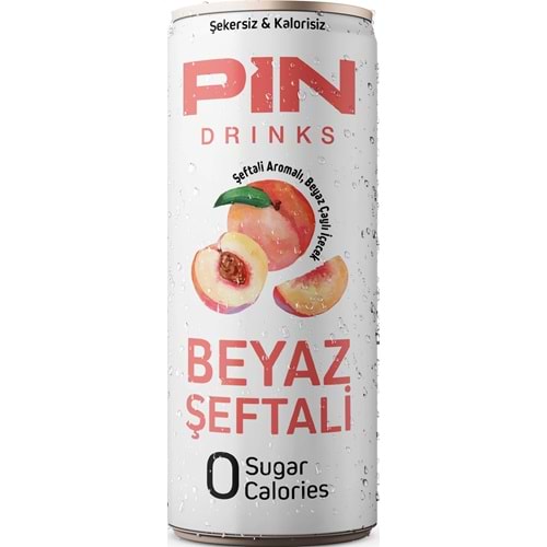 PİN İÇECEK BEYAZ ŞEFTALİ 250 ML TENEKE