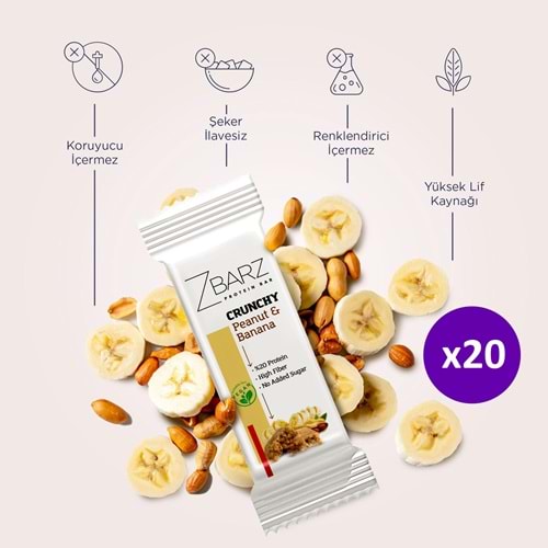 Zbarz Crunchy Muz YerFıstığı 35 GR