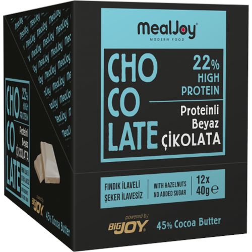 Mealjoy Protein Chocolate Beyaz 40g x 12 Adet