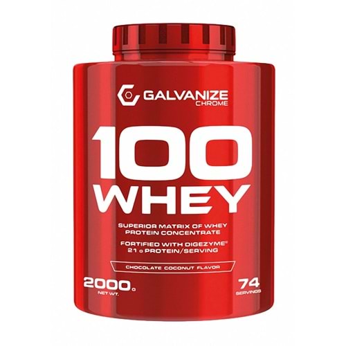 Galvanize Nutrition 100 Whey Protein Çikolata Hindistan Cevizi 2000 G 74 SERVİS