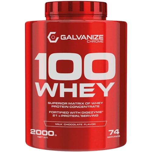 Galvanize Nutrition 100 Whey Protein Sütlü Çikolata 2000 G 74 SERVİS