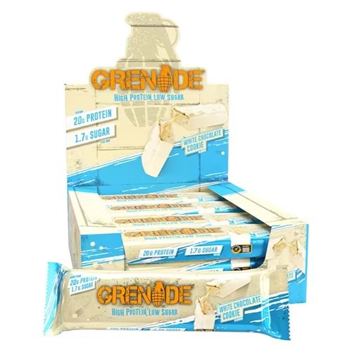 Grenade Protein Bar 60 Gr x 12 Adet Beyaz Çikolata Cookıe