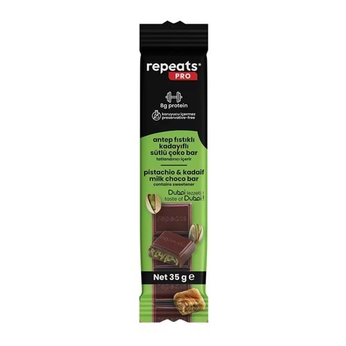 repeats Proteinli Antep Fıstıklı Çoko Bar 35gr X 1 Adet