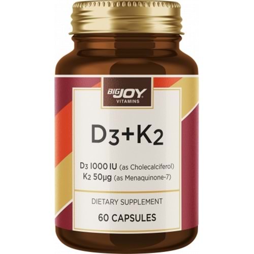 Bigjoy Vitamins Vitamin D3+K2 60 Kapsül