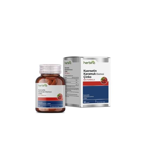 HERBİNA Quercetin Berberin Zinc 30 Kapsül