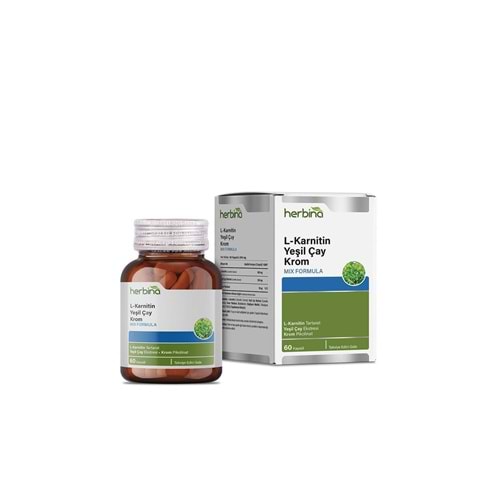 HERBİNA L-carnitine Green Tea Chromium 60 kapsül