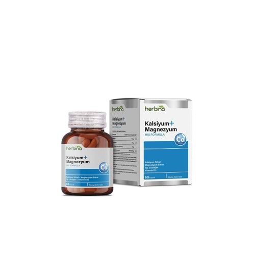 HERBİNA Kalsiyum Magnezyum Tip 2 Kolajen Vitamin D3