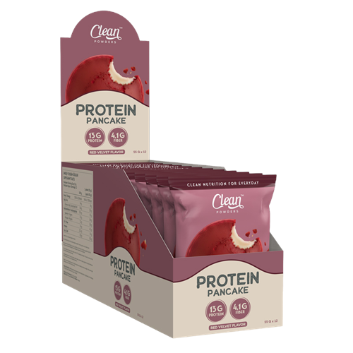 Clean Powders Protein Pancake 55 G x 12 ADET Red Velvet