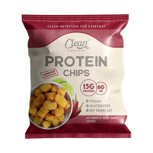 Clean Powders Protein Chips 50G Acı Biber ve Yeşil Limon