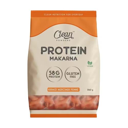 Clean Powders Protein Makarna 240G Kırmızı Mercimek