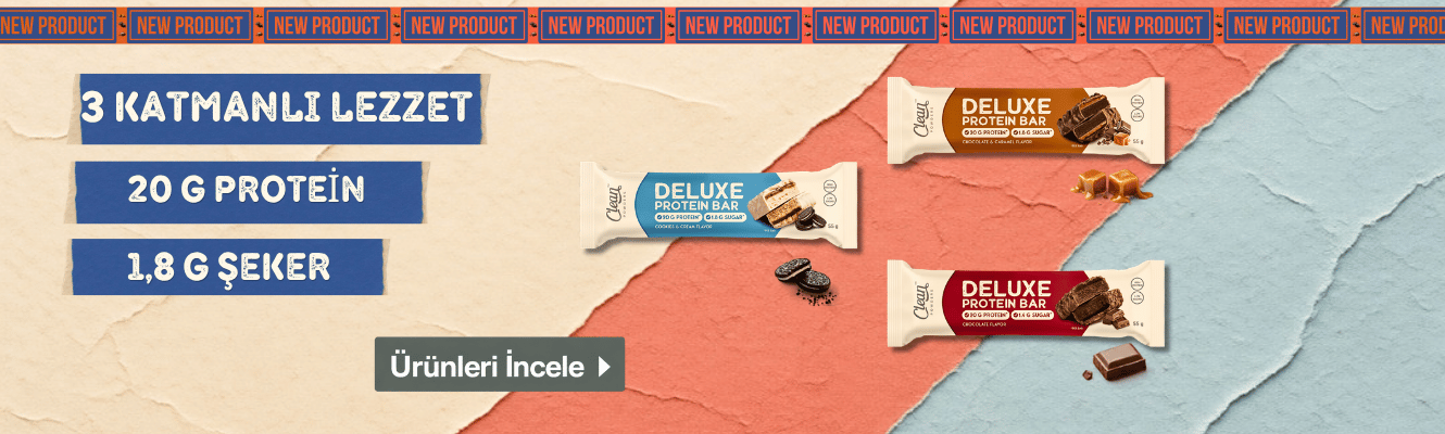 Deluxe Protein Bar çikolata, karamel ve cookies cream aromalı protein bar çeşitleri
