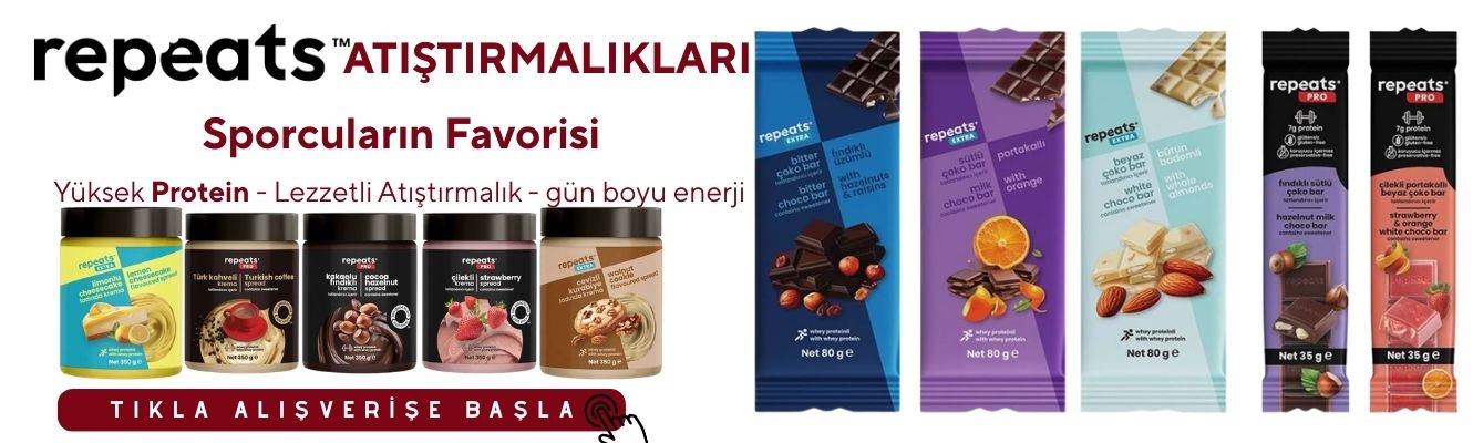 Repeats marka protein bar ve sağlıklı atıştırmalık ürünleri