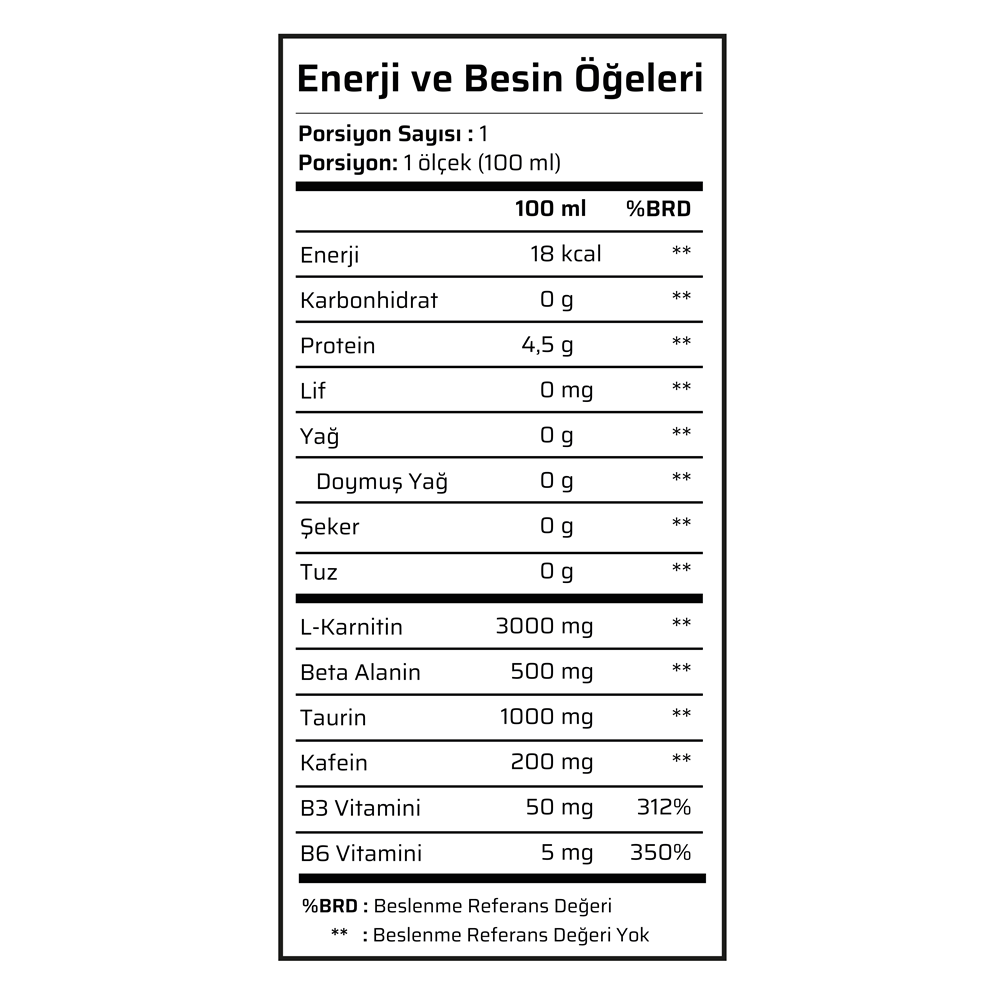 Muscle Food L-carnitine Carniburn 100 ML 20 Adet Şeftali Mango ve Çilek