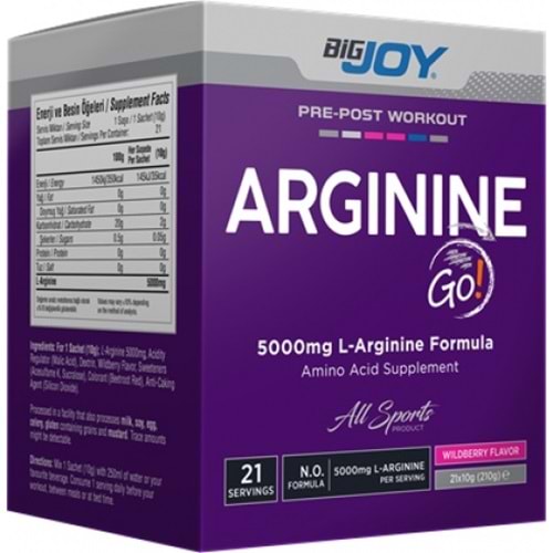 Bigjoy L-Arginine GO! 21 Saşe Orman Meyve