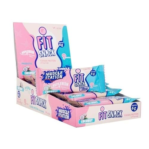 Muscle Station Fit Snack Protein bar 24 x 40 Gr Coconut