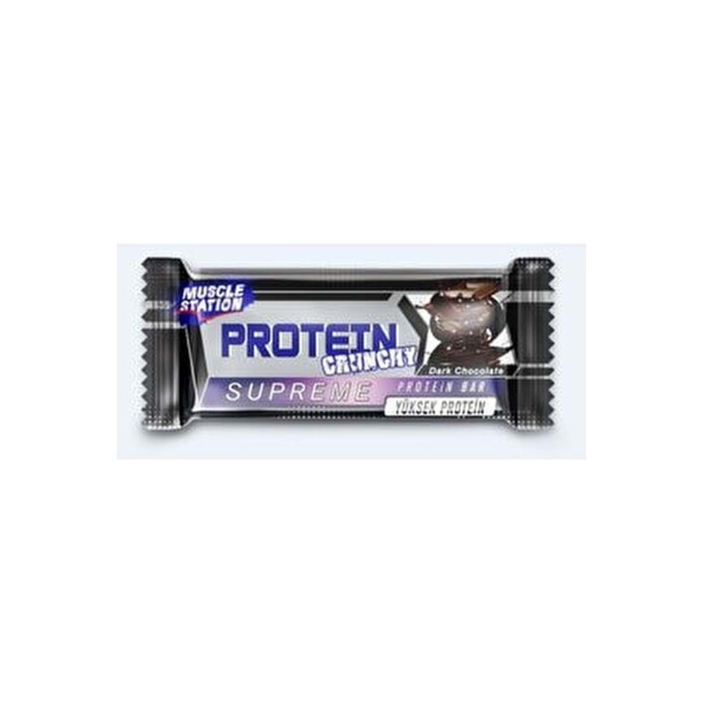 Muscle Station Supreme Crunchy Protein Bar Dark Chocolate 1Ad. 40 Gr