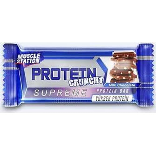 Muscle Station Supreme Crunchy Protein Bar Milk Chocolate 1Ad. 40 Gr