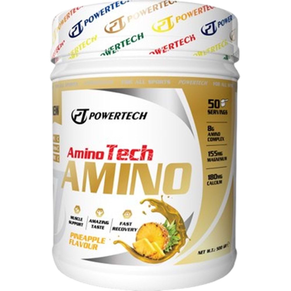 PowerTech AminoTech Amino Asit 500 Gr 50 Servis Ananas Aromalı