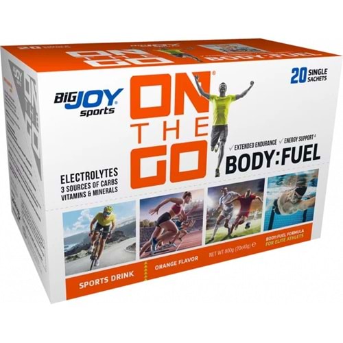 Bigjoy Sports ONTHEGO BODY:FUEL Sports Drink Portakal 20 x 40g