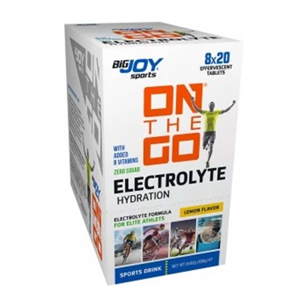 Bigjoy Sports ONTHEGO Electrolyte Sports Drink Limon 8 x 20 Efervesan Tablet