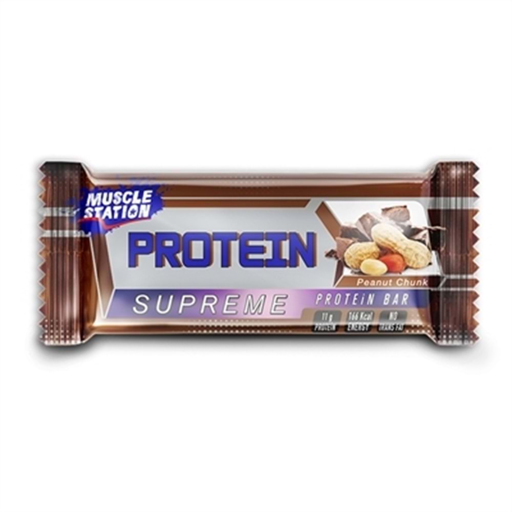 Muscle Station Supreme Protein Bar Peanut Chunk 1Ad. 40 Gr
