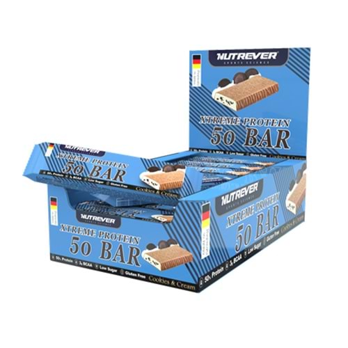 Nutrever Xtreme Protein 50 Bar Cookies&Cream 50g X 24 Adet