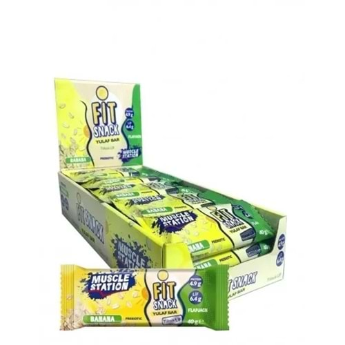 Muscle Station Fit Snack Protein Bar 24 x 40 Gr Banana