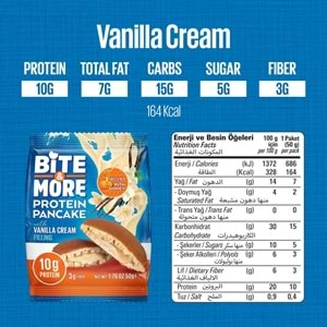 Bite More Protein Pancake 50 Gr x 12 Ad Vanilya