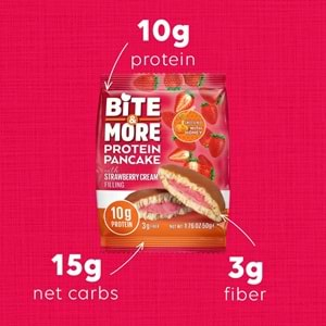 Bite More Protein Pancake 50 Gr x 12 Ad Strawberry