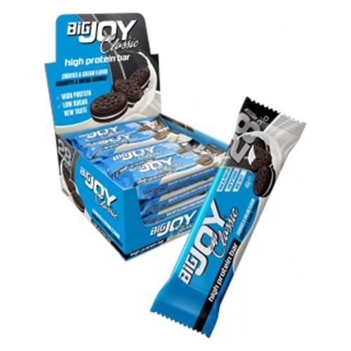 Bigjoy Classic High Protein Bar Cookies & Cream 45g x 16 Adet