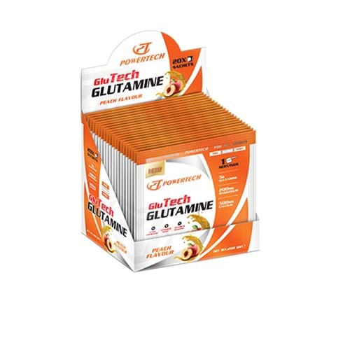 PowerTech GlutaTech Glutamine Sachets 20*10 Gr Şeftali Aromalı
