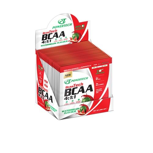 PowerTech BcaaTech Bcaa 4:1:1 Sachets 20*10 Gr Karpuz Aromalı