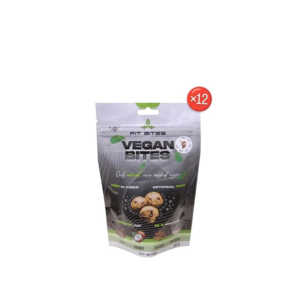 Fit Bites Proteinli Vegan Atıştırmalık 80 Grx12 Ad. Karma Paket
