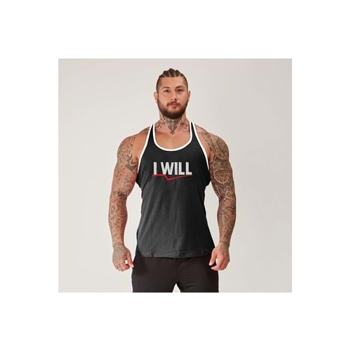Muscle Station Antrenman Atlet SİYAH I WILL - L