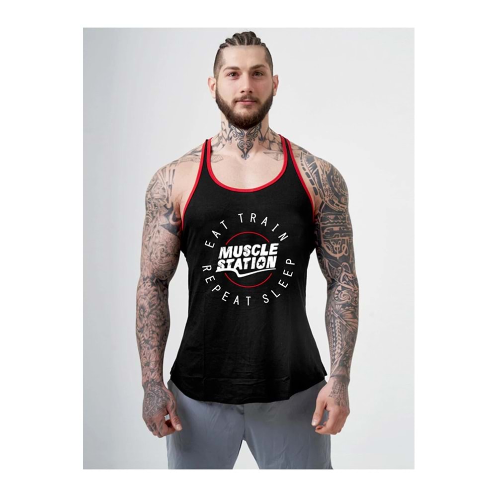 Muscle Station Antrenman Atlet SİYAH ETRS - XL