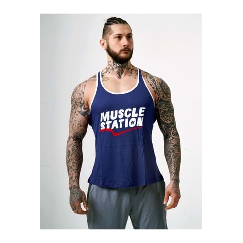 Muscle Station Fitness Antrenman Atlet LACİVERT - XL